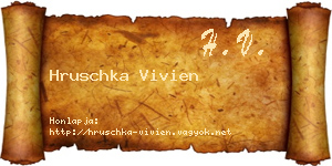 Hruschka Vivien névjegykártya